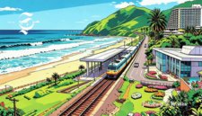 Jalur kereta api di pesisir pantai - sukabummiheadline.com