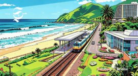 Jalur kereta api di pesisir pantai - sukabummiheadline.com