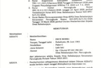 Potongan diduga SK Bupati Sukabumi tentang pemberhentian Kades Babakanjaya - Ist