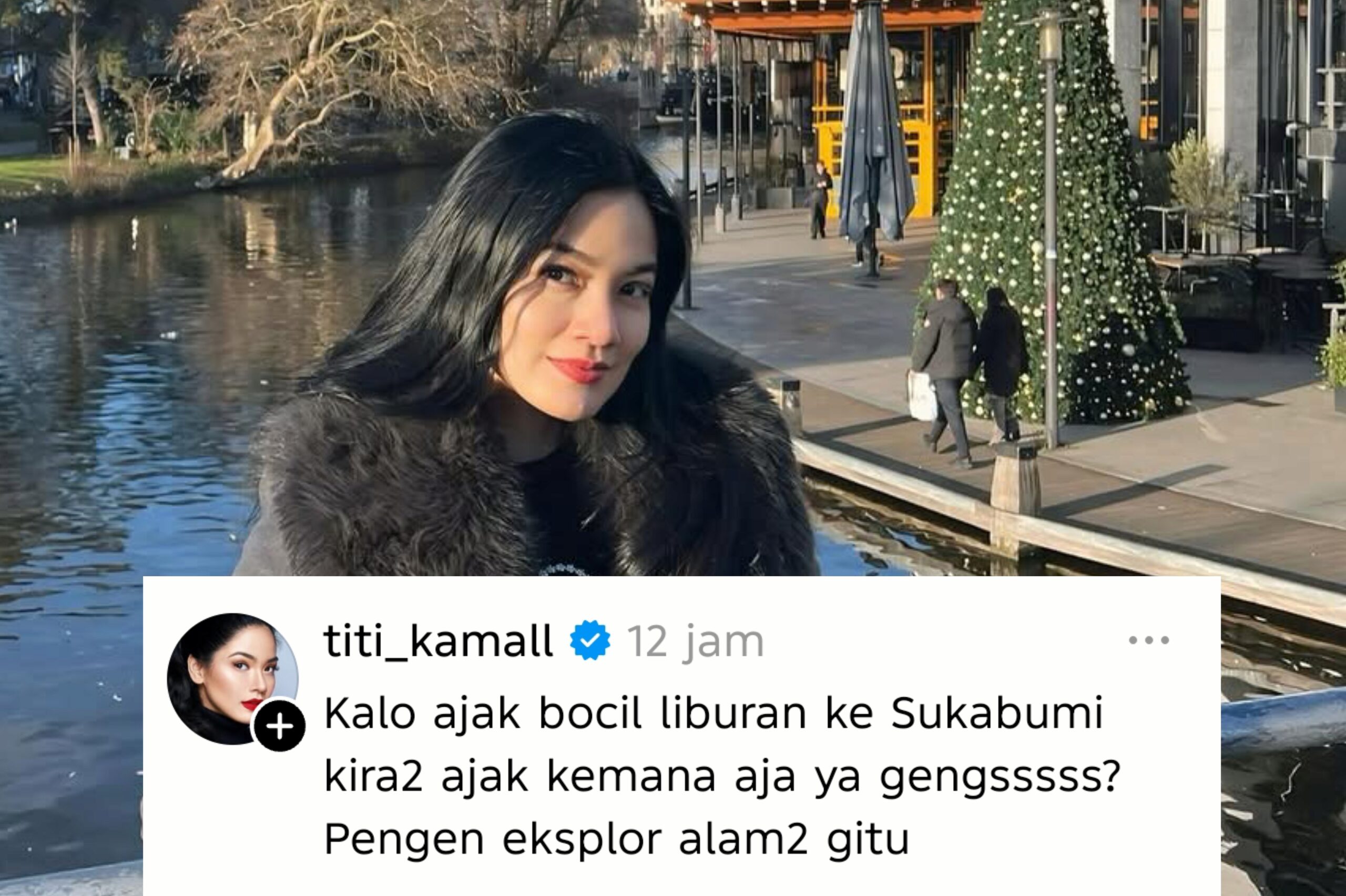 Titi Kamal mau liburan ke Sukabumi - @titi_kamall