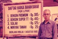 Harga BBM per Agustus 1985 - Ist
