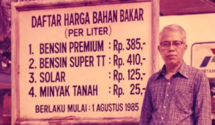 Harga BBM per Agustus 1985 - Ist