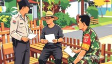 Ilustrasi Bhabinkamtibmas dan Babinsa dilibatkan menagih pajak - sukabumiheadline.com