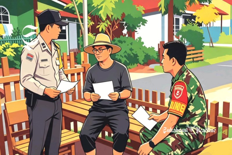 Ilustrasi Bhabinkamtibmas dan Babinsa dilibatkan menagih pajak - sukabumiheadline.com