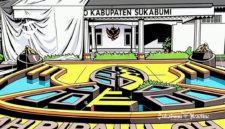 Ilustrasi Pendopo Sukabumi ditutupi kain kafan - sukabumiheadline.com