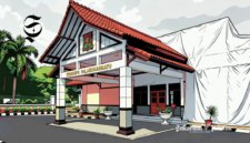 Ilustrasi Pendopo Sukabumi Palabuhanratu ditutupi kain putih - sukabumiheadline.com