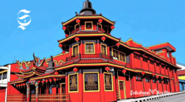 Ilustrasi Vihara Widhi Sakti Kota Sukabumi - sukabumiheadline.com