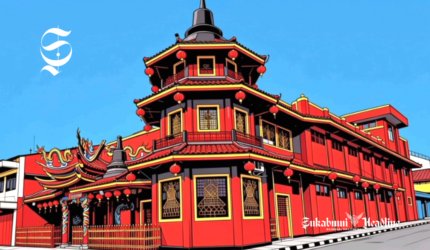 Ilustrasi Vihara Widhi Sakti Kota Sukabumi - sukabumiheadline.com