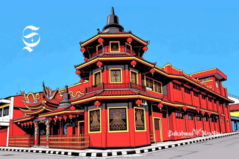 Ilustrasi Vihara Widhi Sakti Kota Sukabumi - sukabumiheadline.com