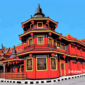 Ilustrasi Vihara Widhi Sakti Kota Sukabumi - sukabumiheadline.com