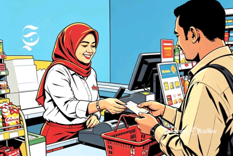 Ilustrasi kasir minimarket - sukabumiheadline.com