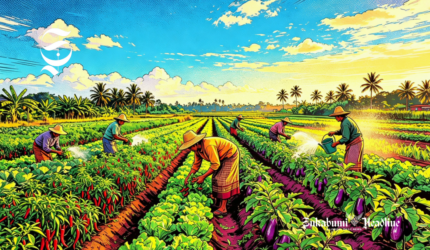 Ilustrasi lahan pertanian - sukabumiheadline.com