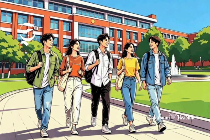 Ilustrasi mahasiswa di kampus - sukabumiheadline.com