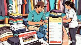 Ilustrasi pedagang online sedang mengemas barang pesanan pembeli - sukabumiheadline.com