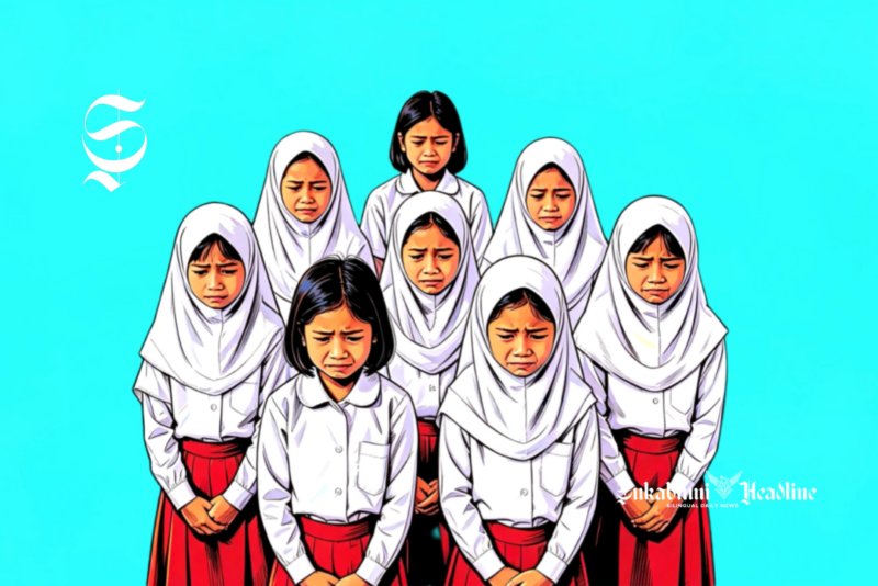 Ilustrasi pelajar SD sedang bersedih - sukabumiheadline.com