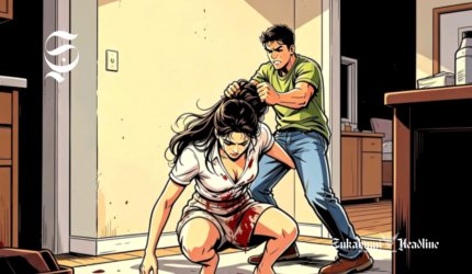 Ilustrasi seorang perempuan dianiaya pria di dalam rumah - sukabumiheadline.com