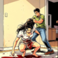 Ilustrasi seorang perempuan dianiaya pria di dalam rumah - sukabumiheadline.com
