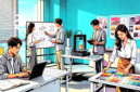 Ilustrasi suasana kerj di kantor - sukabumiheadline.com
