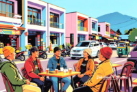 Ilustrasi warga yang tinggal di kota kecil di dataran tinggi - sukabumiheadline.com