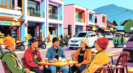 Ilustrasi warga yang tinggal di kota kecil di dataran tinggi - sukabumiheadline.com