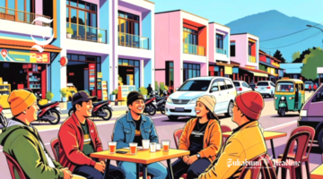 Ilustrasi warga yang tinggal di kota kecil di dataran tinggi - sukabumiheadline.com