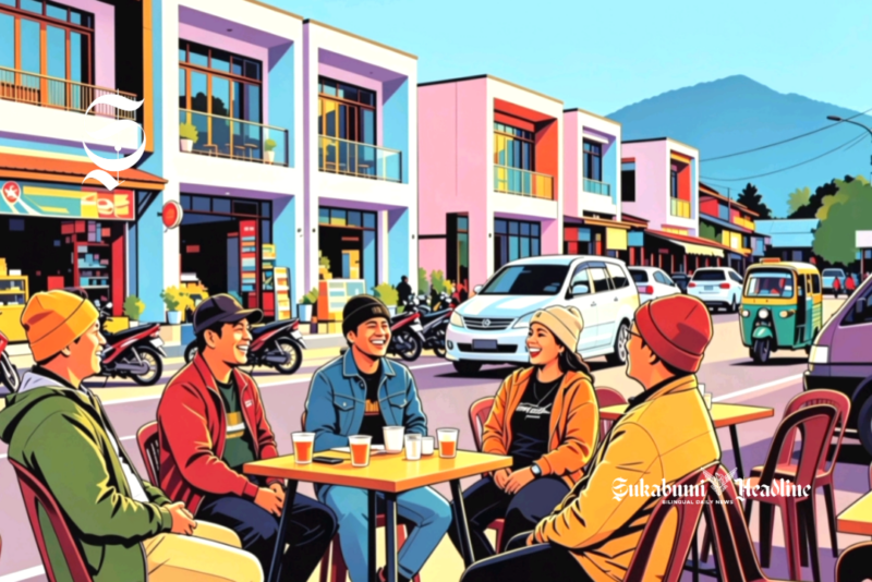 Ilustrasi warga yang tinggal di kota kecil di dataran tinggi - sukabumiheadline.com