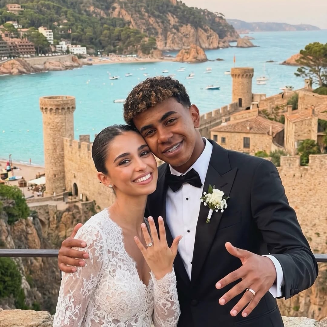 Profil Inés Garcia Santos dan kisah cinta dengan pesepakbola Muslim Lamine Yamal 4 Lamine Yamal dan Ines Garcia Santos pamer cincin tunangan - Instagram