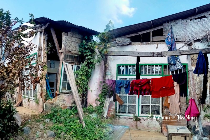 Rumah warga pemilik lahan terdampak pembangunan Jalan Tol Bocimi Seksi 4 nyaris ambruk - Dodi Zein