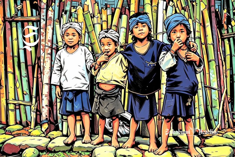 Anak-anak Suku Baduy - Ilustrasi sukabumiheadline.com