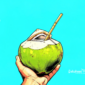 Ilustrasi air kelapa muda disedot langsung dari buahnya - sukabumiheadline.com