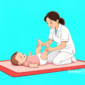 Ilustrasi fisioterapi pada bayi untuk cegah stunting - sukabumiheadline.com