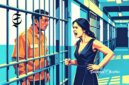 Ilustrasi istri memarahi suami yang berada di dalam penjara - sukabumiheadline.com