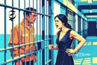 Ilustrasi istri memarahi suami yang berada di dalam penjara - sukabumiheadline.com