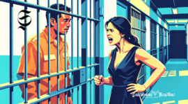 Ilustrasi istri memarahi suami yang berada di dalam penjara - sukabumiheadline.com
