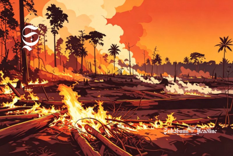 Ilustrasi kebakaran hutan - sukabumiheadline.com