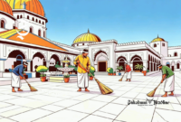 Ilustrasi membersihkan masjid - sukabumiheadline.com