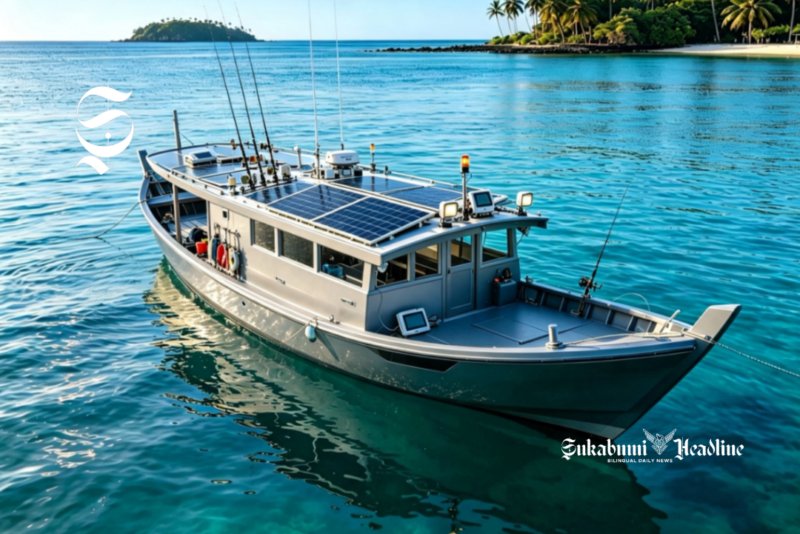 Ilustrasi perahu nelayan menggunakan energi tenaga surya - sukabumiheadline.com