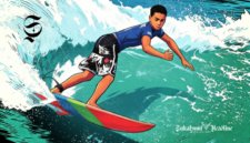 Ilustrasi surfing atau selancar - sukabumiheadline.com