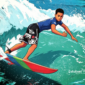 Ilustrasi surfing atau selancar - sukabumiheadline.com