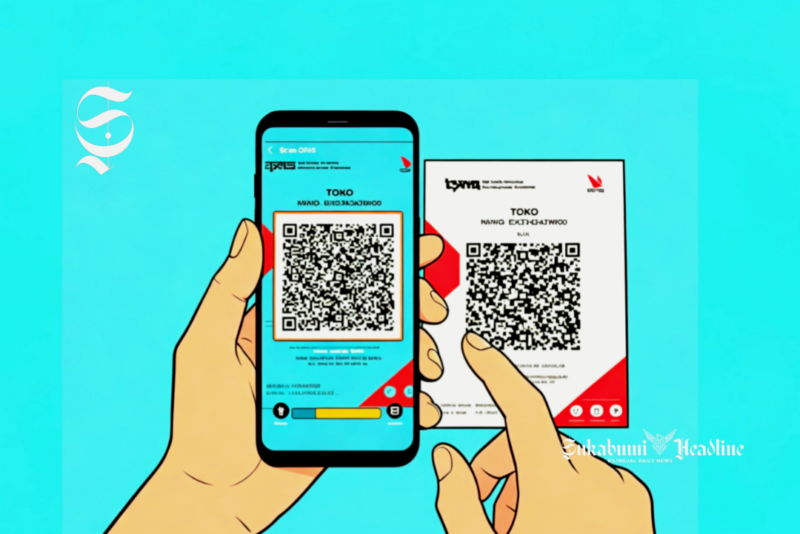 Ilustrasi transaksi melalui QRIS - sukabumiheadline.com