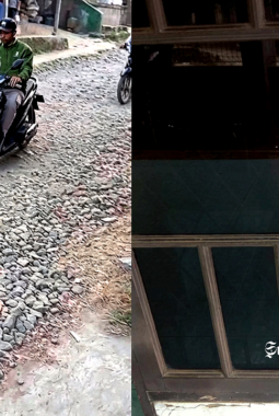 Jalan Kabupaten Sukabumi hancur kaca jendela ikut hancur, warga minta bupati tanggung jawab