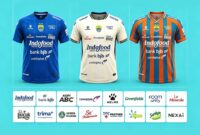 Jersey home, away, third Persib Bandung, dan sponsor