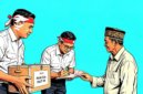Panitia HUT RI sedang meminta iuran dari warga - Ilustrasi sukabumiheadline.com