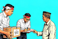 Panitia HUT RI sedang meminta iuran dari warga - Ilustrasi sukabumiheadline.com