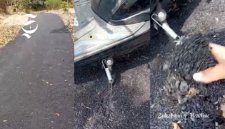 Perbaikan Jalan Kabupaten rusak di Jampang Tengah asal-asalan - Saepudin Galih