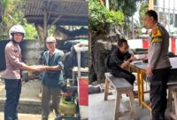 Polsek Kalapanunggal berbagi makan gratis - Ist