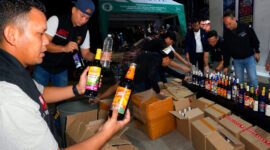 Ratusan botol miras diamankan di wilayah utara Sukabumi - Ist