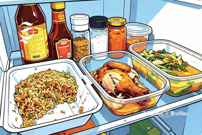 Ilustrasi menyimpan sisa makanan dalam kulkas - sukabumiheadline.com