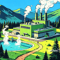 Ilustrasi pembangkit listrik tenaga panas bumi atau geothermal - sukabumiheadline.com