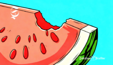 Ilustrasi sepotong buah semangka - sukabumiheadline.com